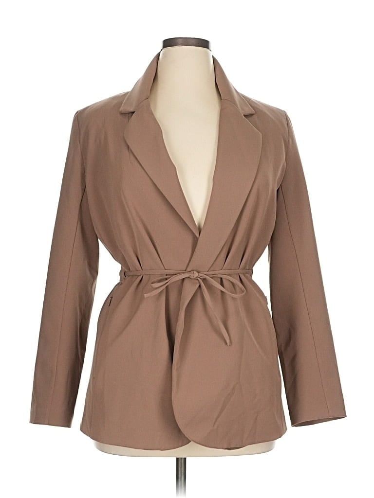 Pre-owned Athleta Blazer Jacket In Brown