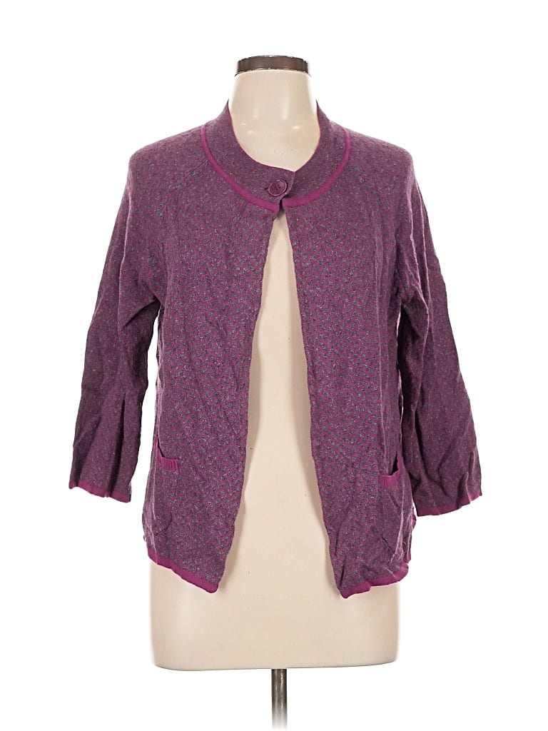 Pre-owned Talbots Cardigan Sweater In Purple