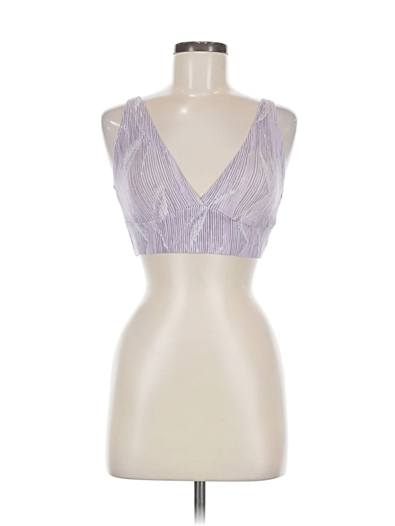 Pre-owned Auden Tank Top Purple Plunge Neckline Tops