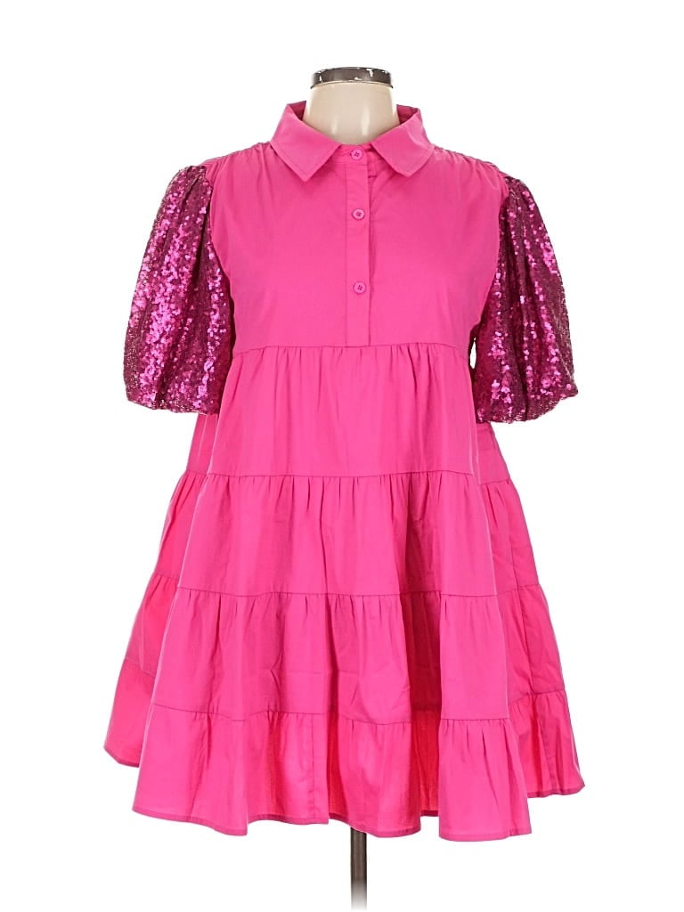 Pre-owned Blue B Casual Dress In Pink