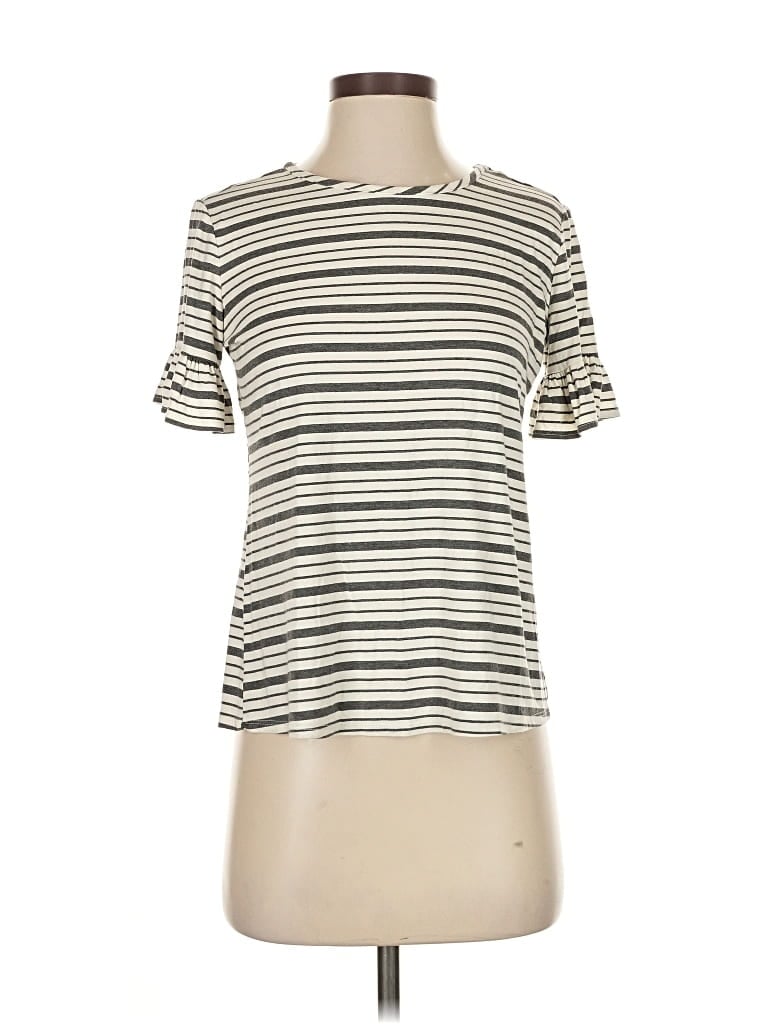 Pre-owned Van Heusen Short Sleeve Turtleneck In White