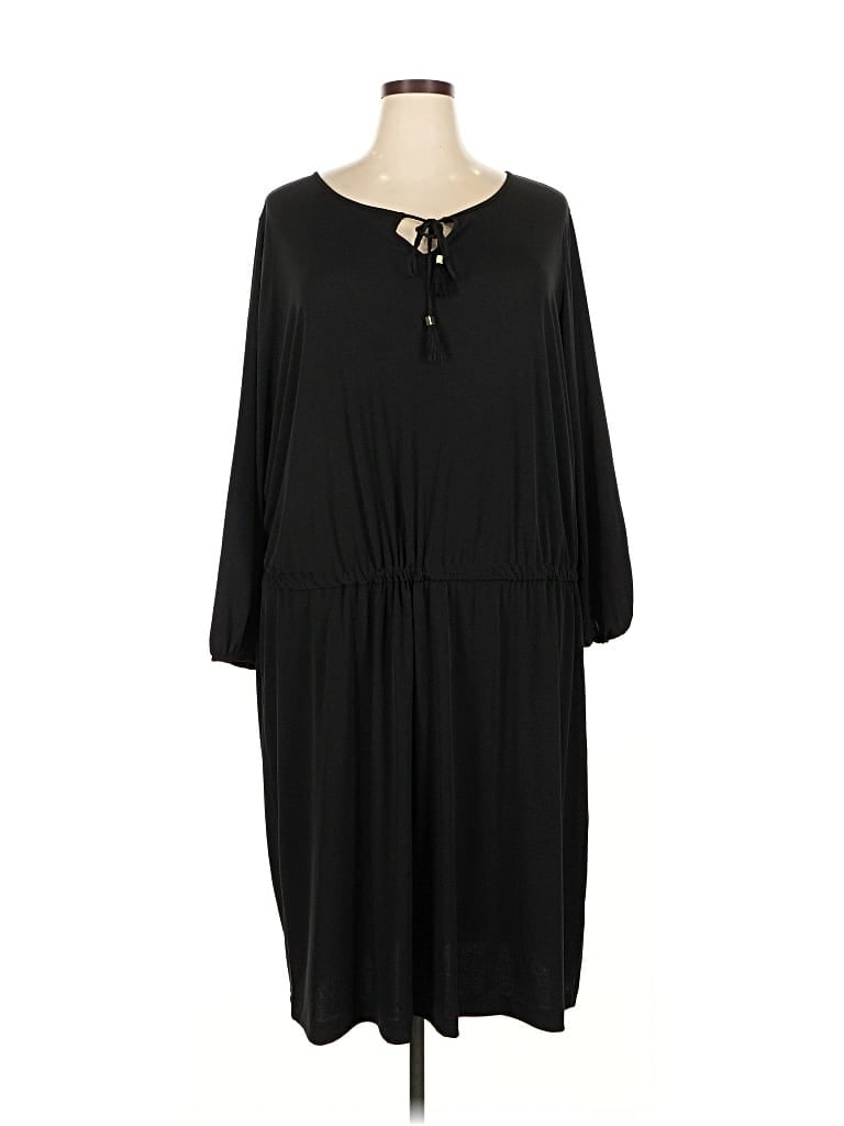 Pre-owned Belle By Kim Gravel Casual Dress In Black