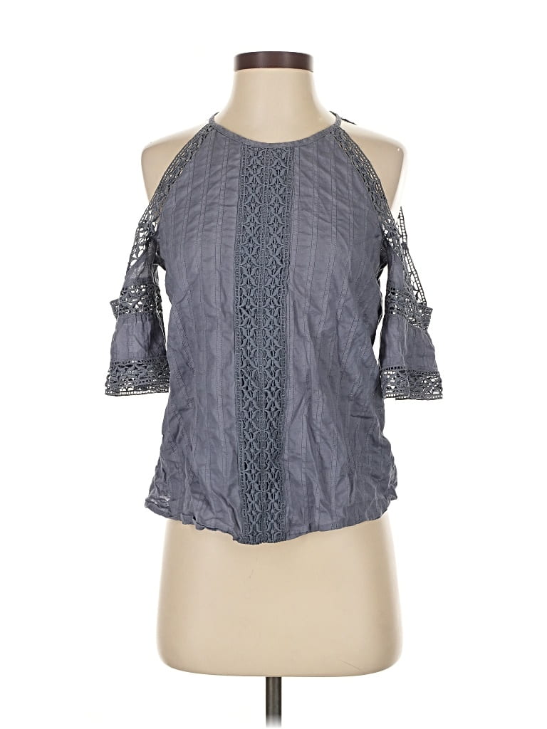 Pre-owned Abercrombie & Fitch 3/4 Sleeve Blouse In Gray
