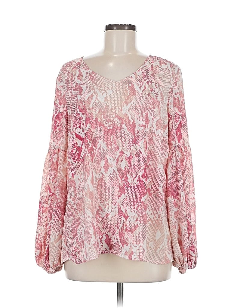 Pre-owned Cabi Long Sleeve Blouse In Pink
