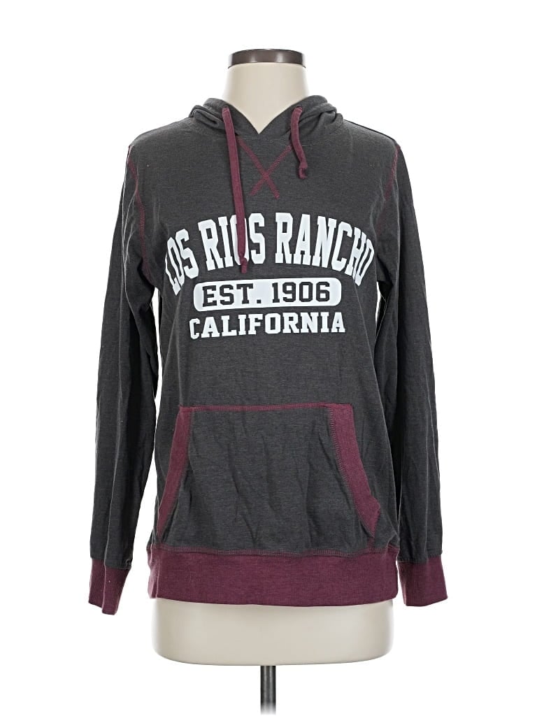 Pre-owned Assorted Brands Pullover Hoodie In Gray