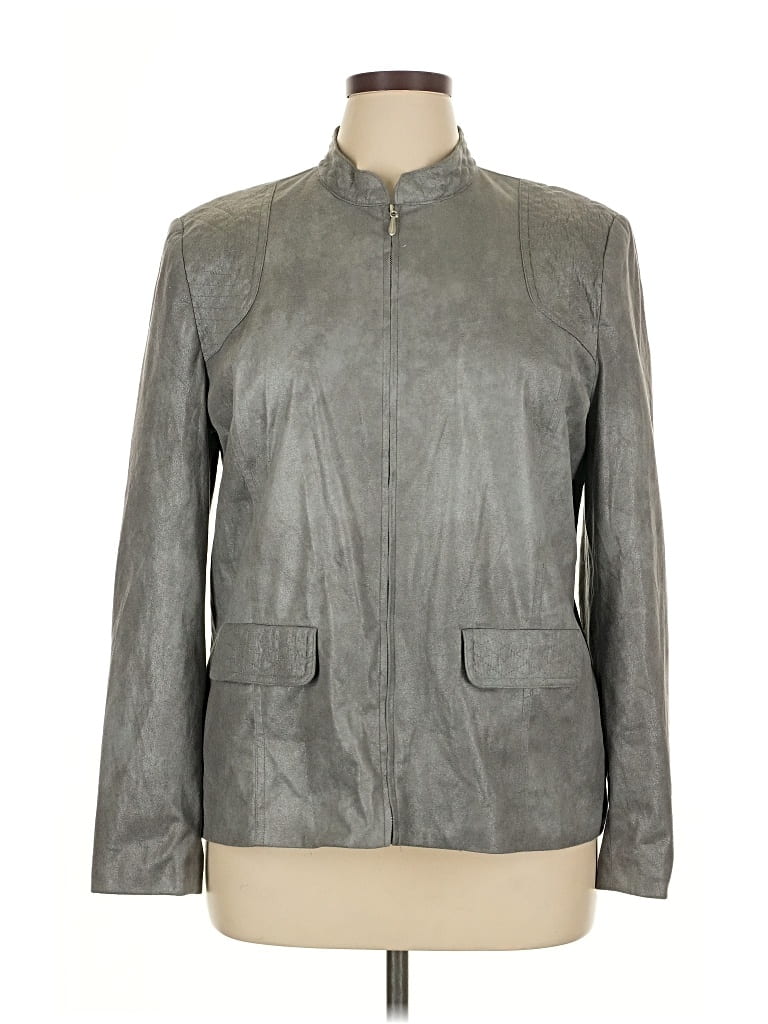 Pre-owned Alfred Dunner Jacket In Gray