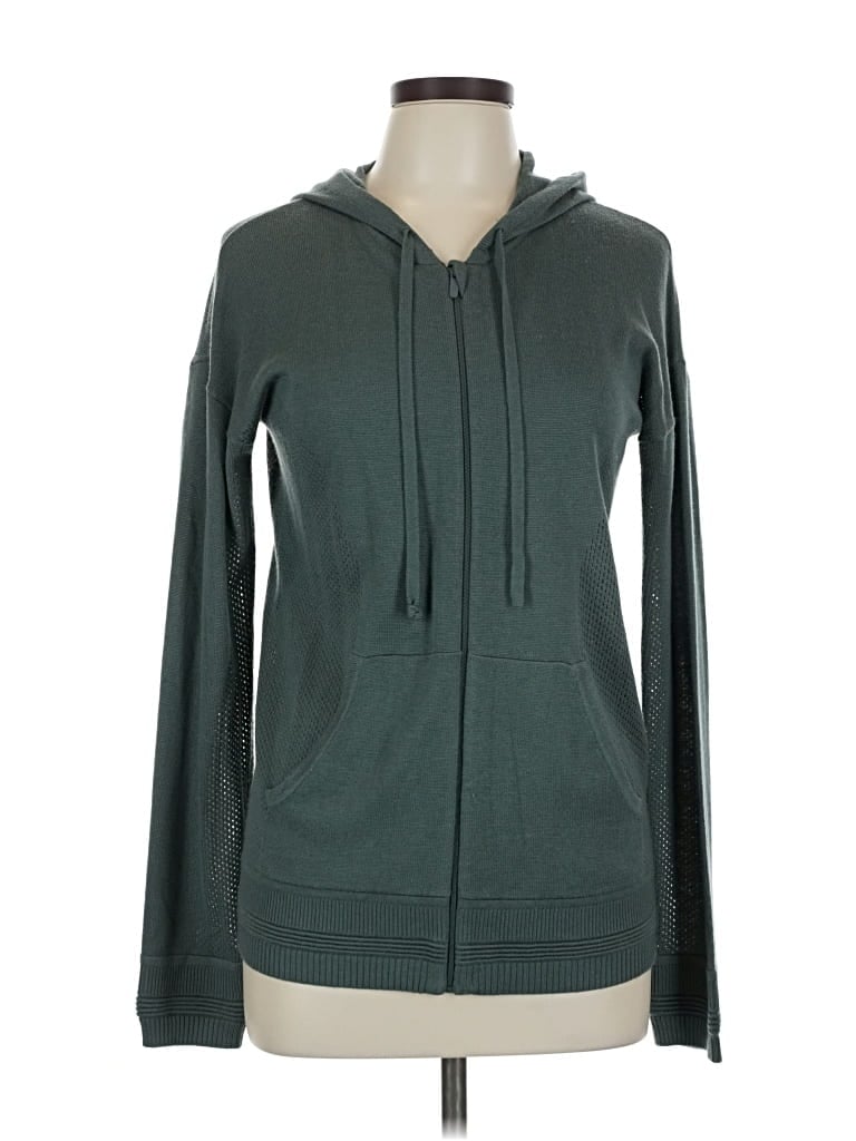 Pre-owned Lululemon Athletica Zip Up Hoodie In Green