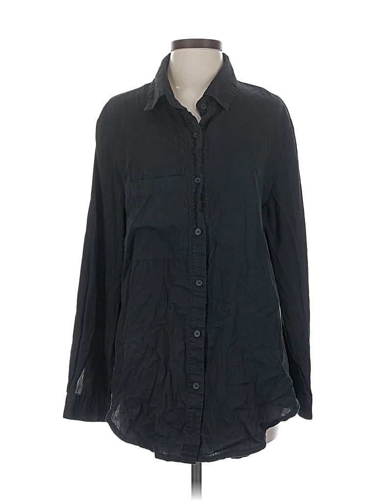 Pre-owned Sndys Long Sleeve Button Down Shirt In Black