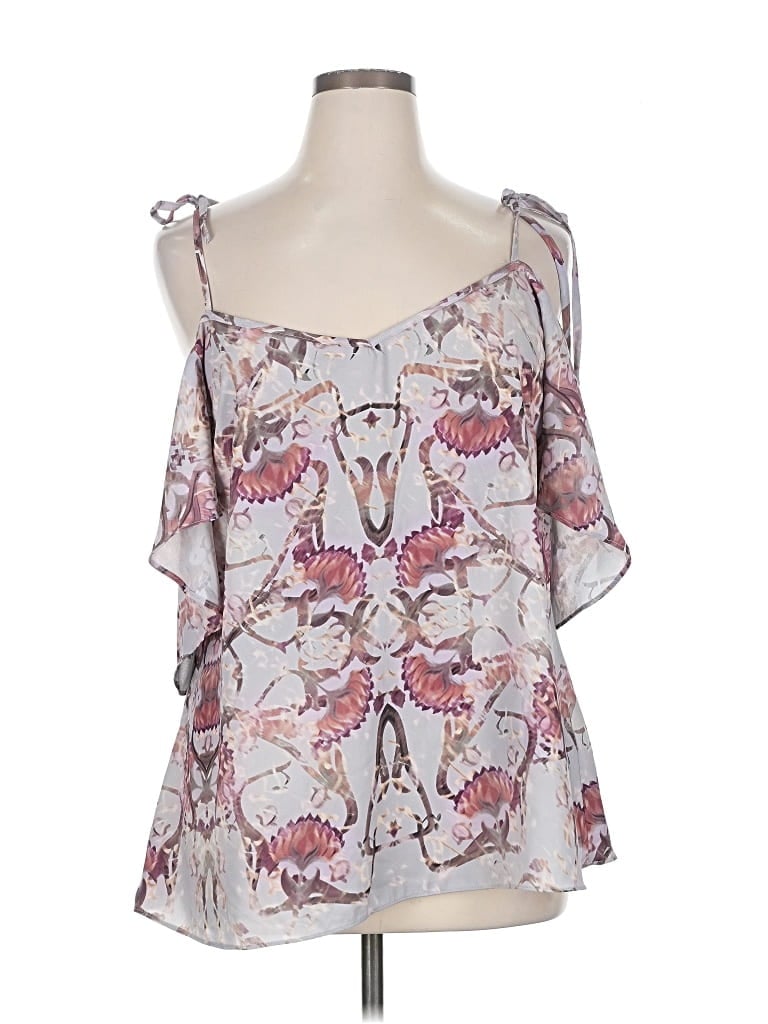 Pre-owned City Chic Sleeveless Blouse In Gray