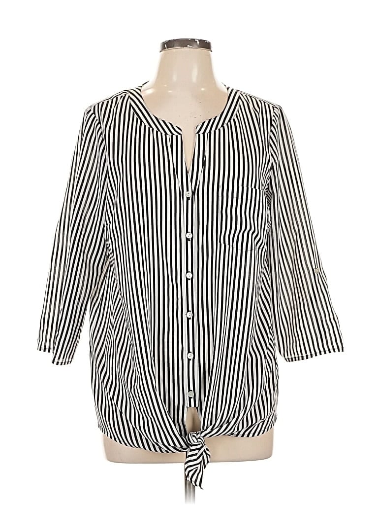 Pre-owned The Limited 3/4 Sleeve Blouse In Black