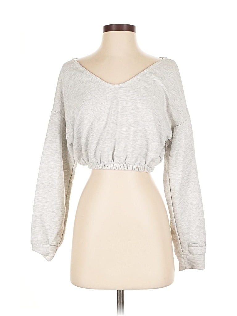 Pre-owned Bershka Pullover Sweater In Silver