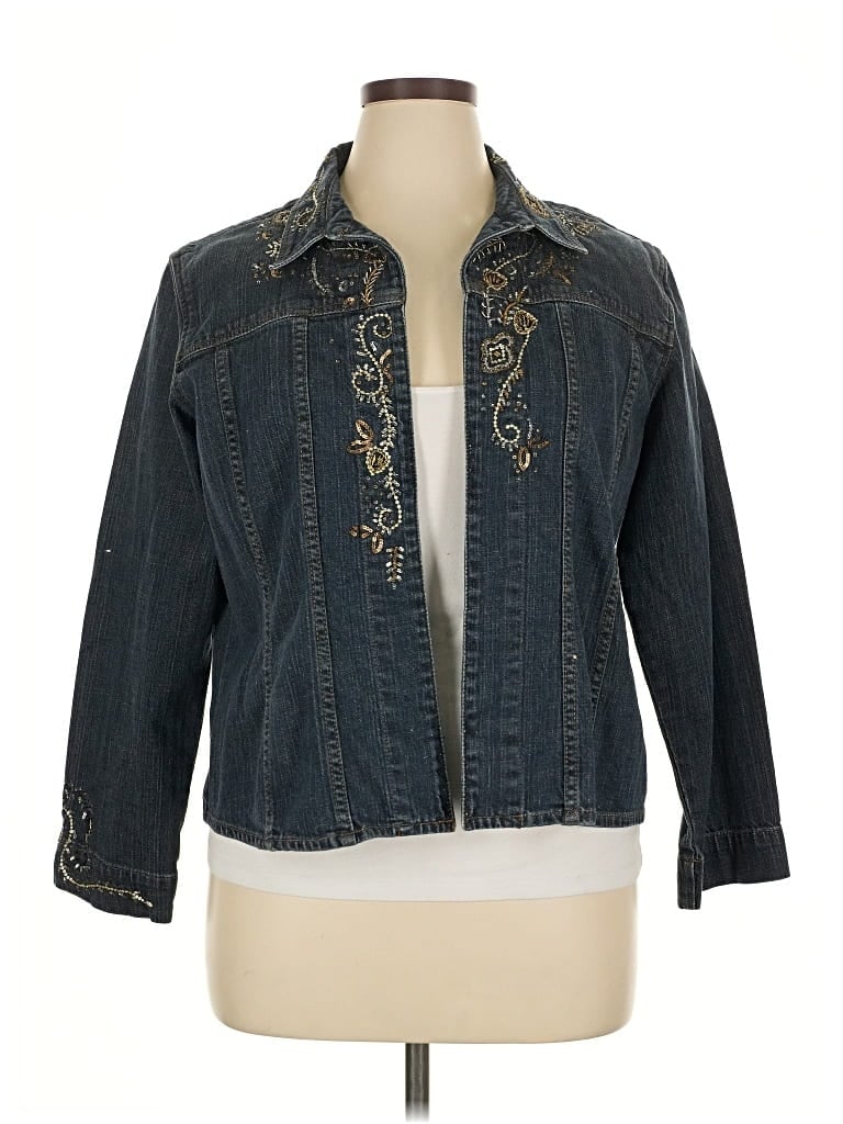 Pre-owned Chico's Denim Jacket In Blue