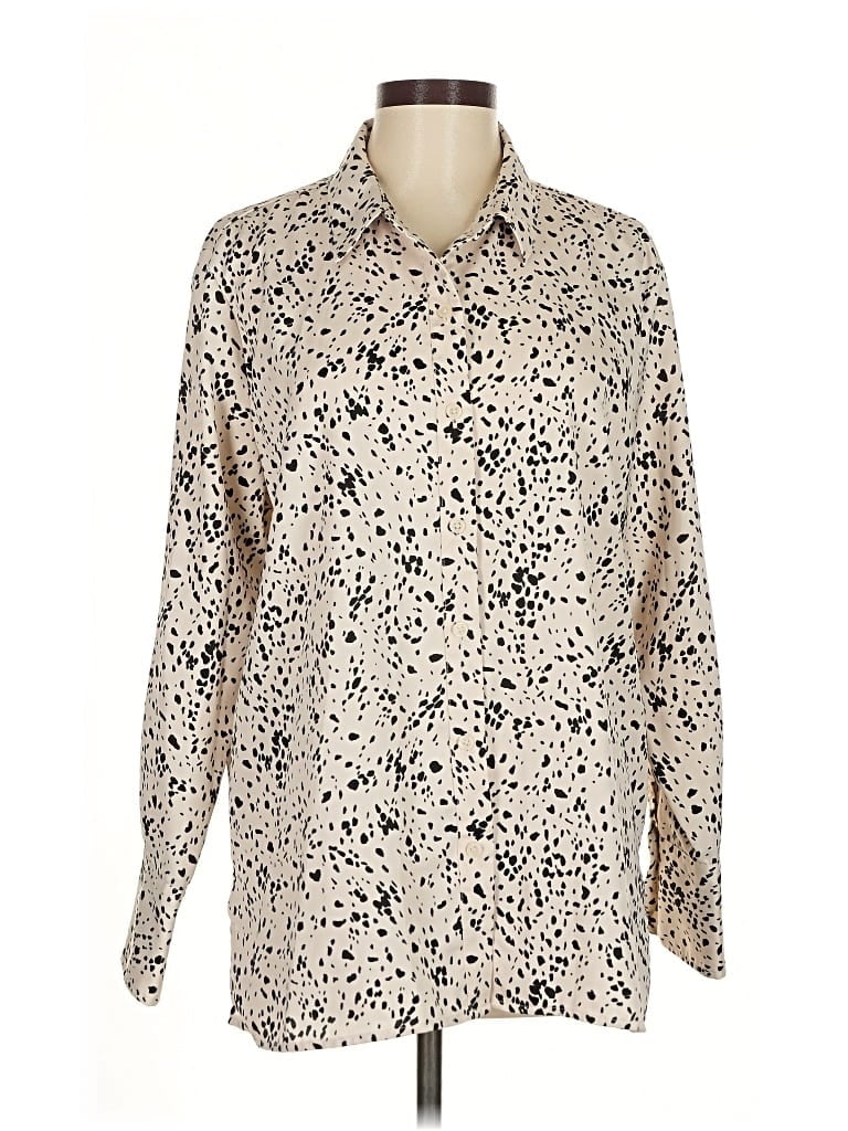 Pre-owned A New Day Long Sleeve Blouse In White