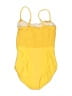 Hermoza Tweed Yellow One Piece Swimsuit Size 8 - photo 2