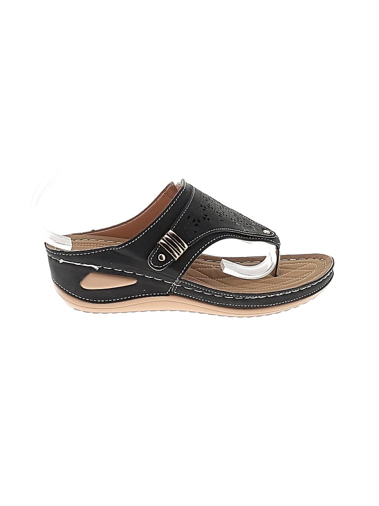 Pre-owned Unbranded Sandals In Black