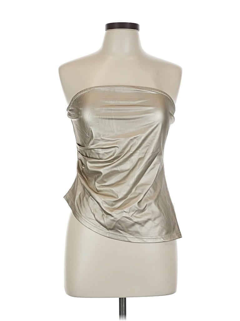 Pre-owned Prettygarden Tube Top Silver Strapless Neckline Tops