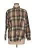 Old Navy 100% Cotton Plaid Brown Long Sleeve Button-Down Shirt Size M - photo 1