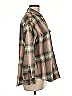 Old Navy 100% Cotton Plaid Brown Long Sleeve Button-Down Shirt Size M - photo 4