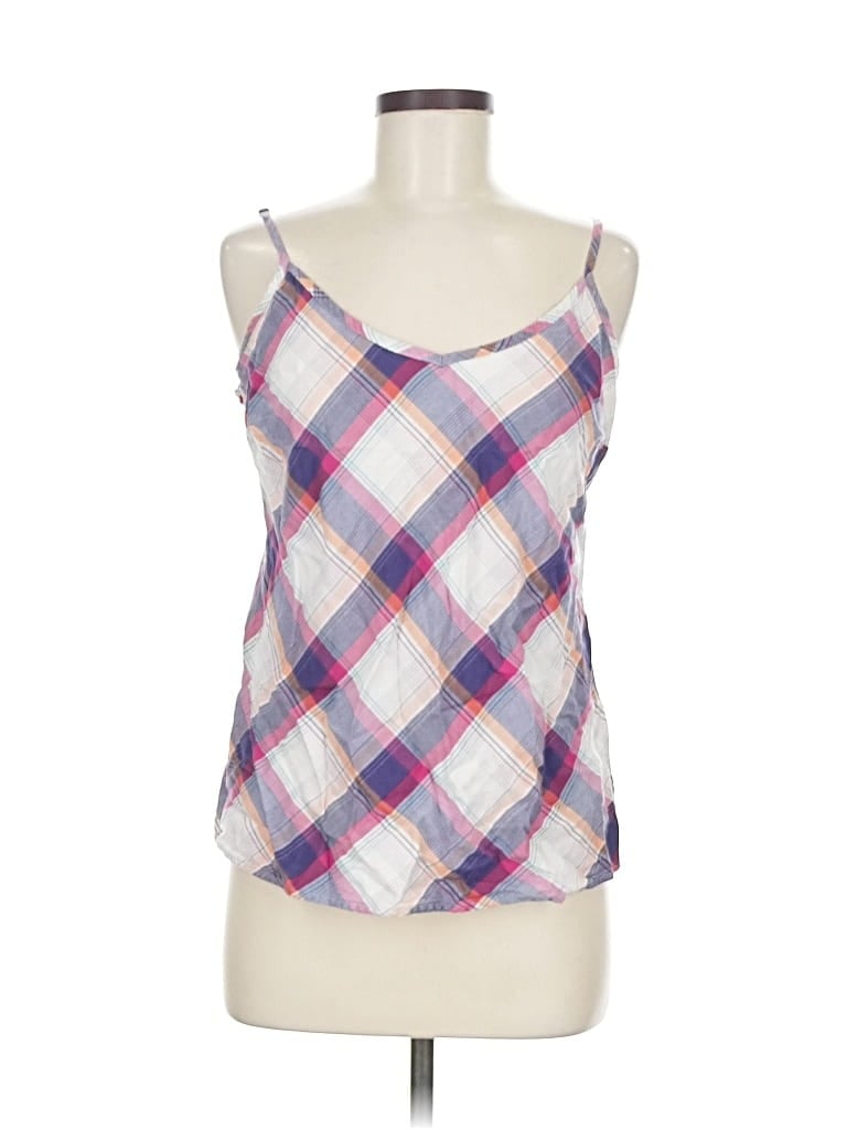 Pre-owned Eddie Bauer Sleeveless Top Purple Square Neckline Tops