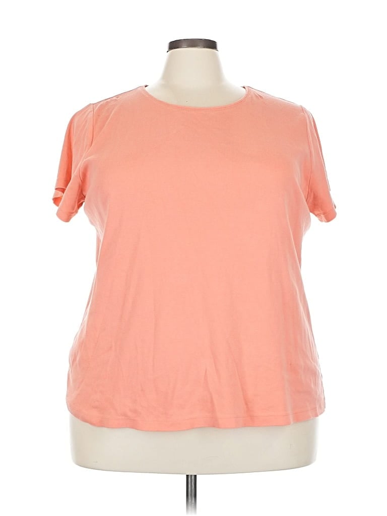 Pre-owned St. John's Bay Short Sleeve T-shirt In Orange