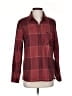 Dakine Plaid Burgundy Long Sleeve Blouse Size S - photo 1