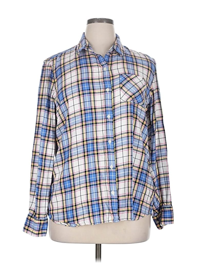 Pre-owned Gap Long Sleeve Button Down Shirt In Blue