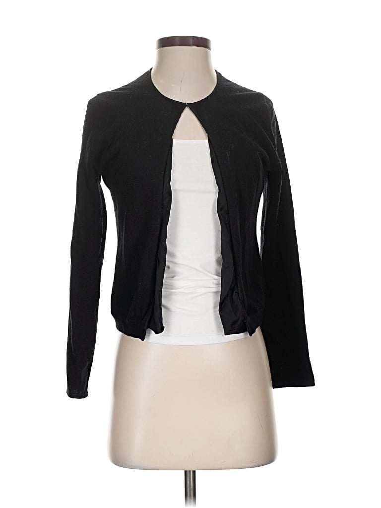 Pre-owned Banana Republic Wool Cardigan Sweater In Black