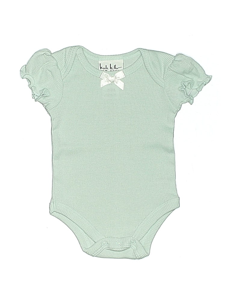 Pre-owned Nicole Miller Babies' Short Sleeve Onesie In Green