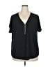 89th & Madison Black Short Sleeve Blouse Size 2X - photo 1