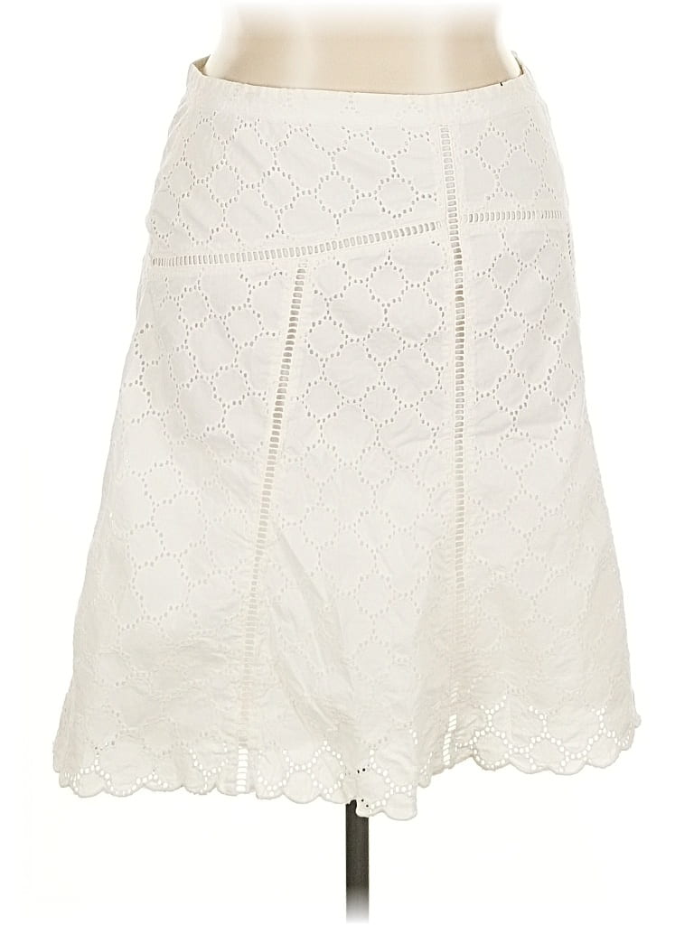 Pre-owned Ann Taylor Loft Casual Skirt In White
