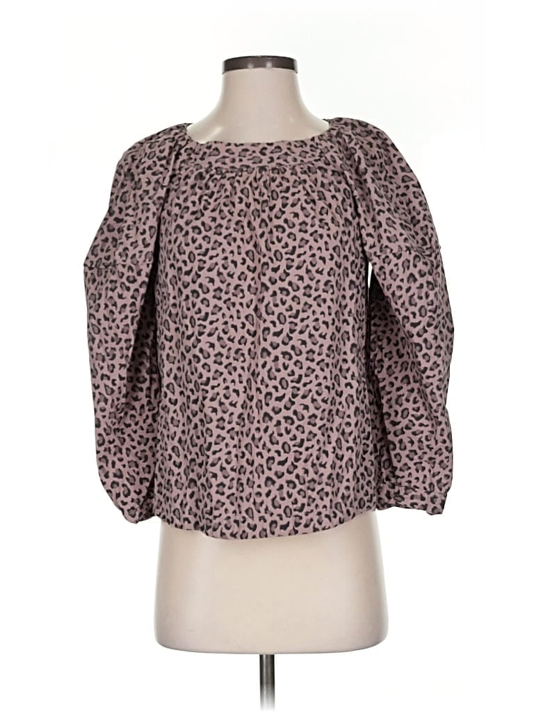 Pre-owned La Vie Rebecca Taylor 3/4 Sleeve Blouse In Pink