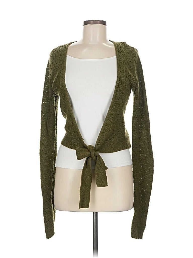 Pre-owned Zara Cardigan Sweater In Green