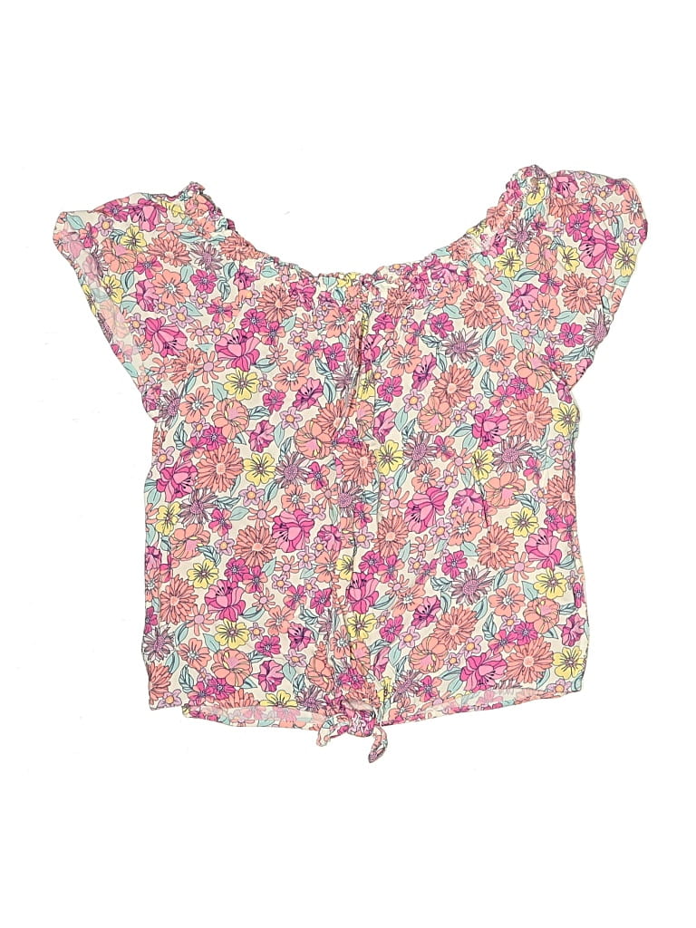 Pre-owned Sonoma Goods For Life Kids' Short Sleeve Blouse In Pink