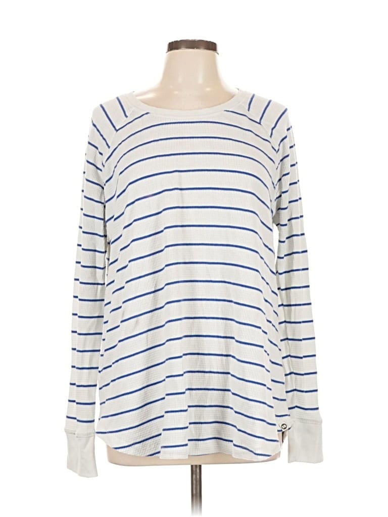 Pre-owned Eddie Bauer Long Sleeve T-shirt In White