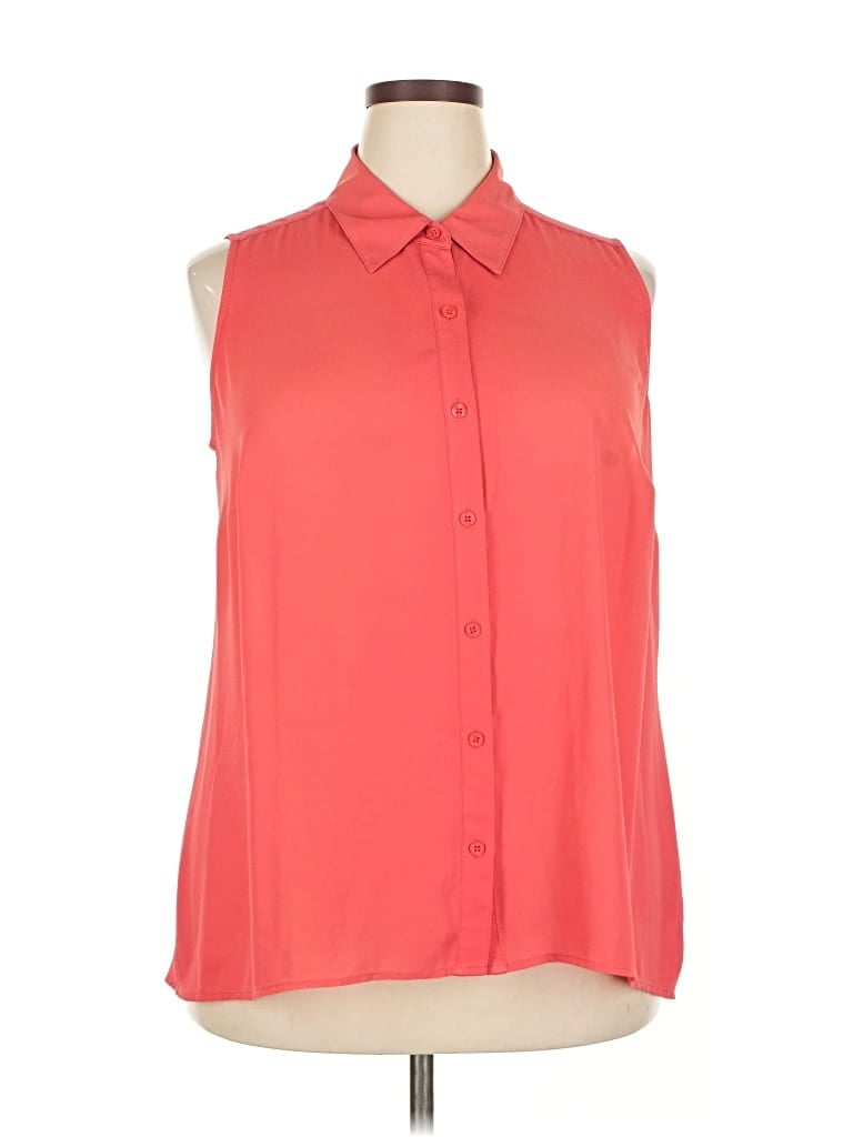 Pre-owned Style & Co Sleeveless Blouse In Orange