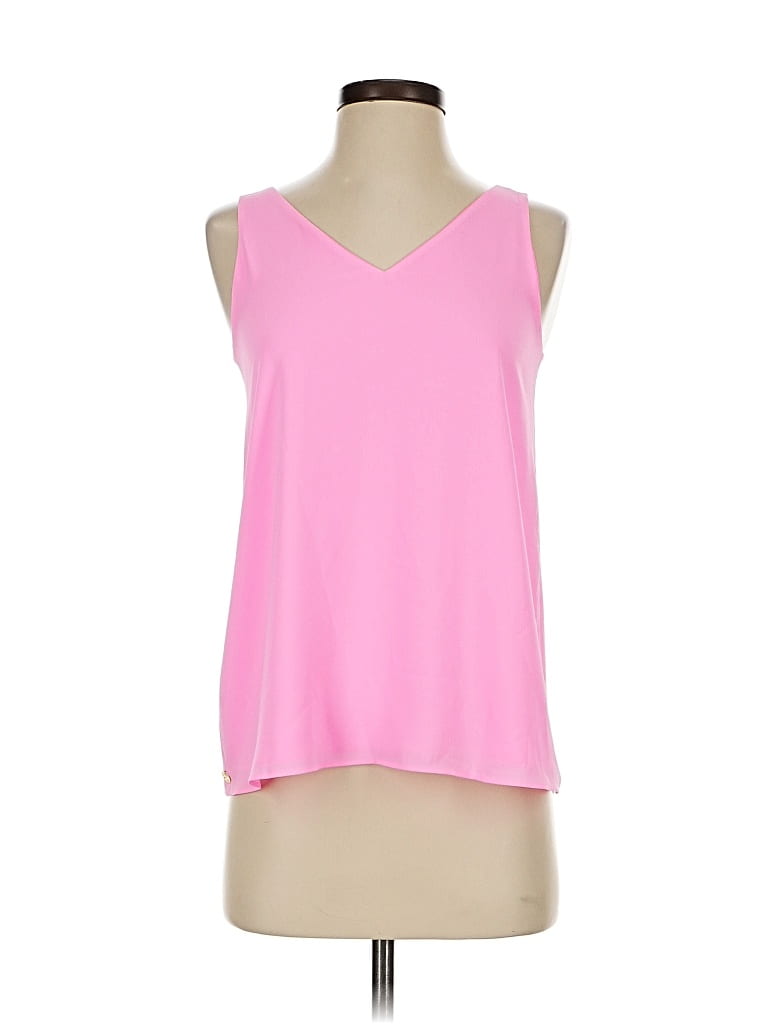 Pre-owned Lilly Pulitzer Tank Top Pink Halter Neckline Tops