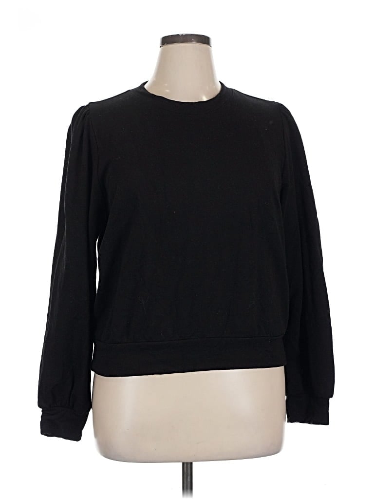 Pre-owned Karen Kane Pullover Sweater In Black