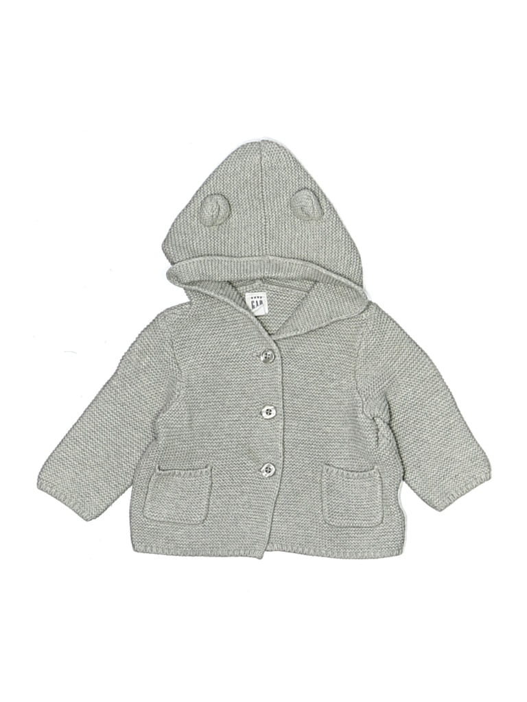 Pre-owned Baby Gap Babies' Cardigan Sweater In Gray