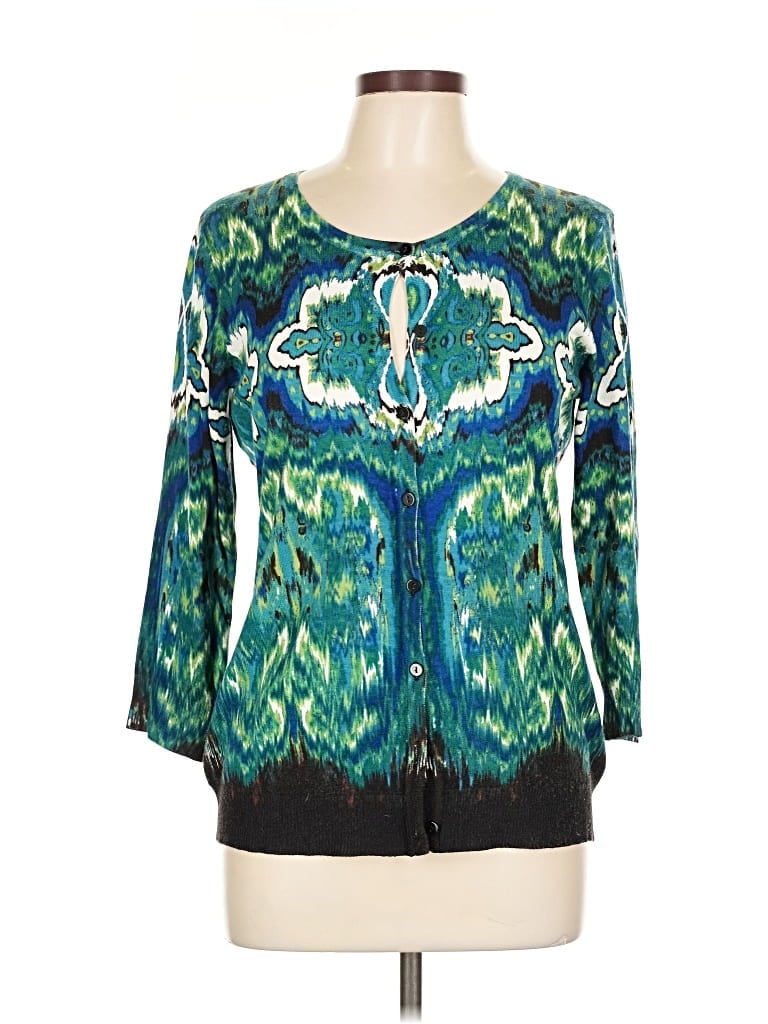 Pre-owned Joseph A Cardigan Sweater In Blue