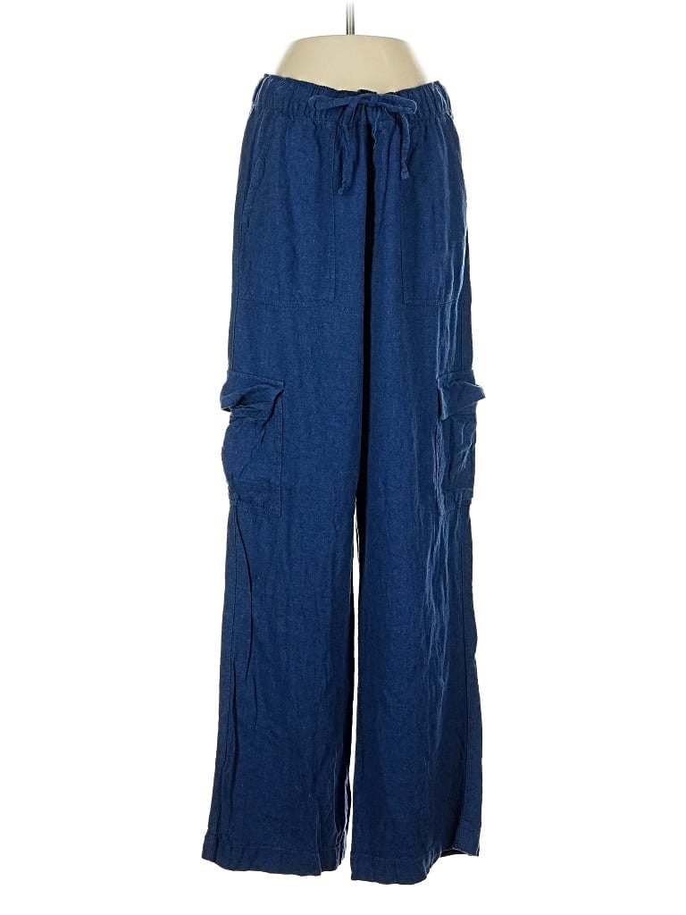 Pre-owned Gap Linen Pants In Blue