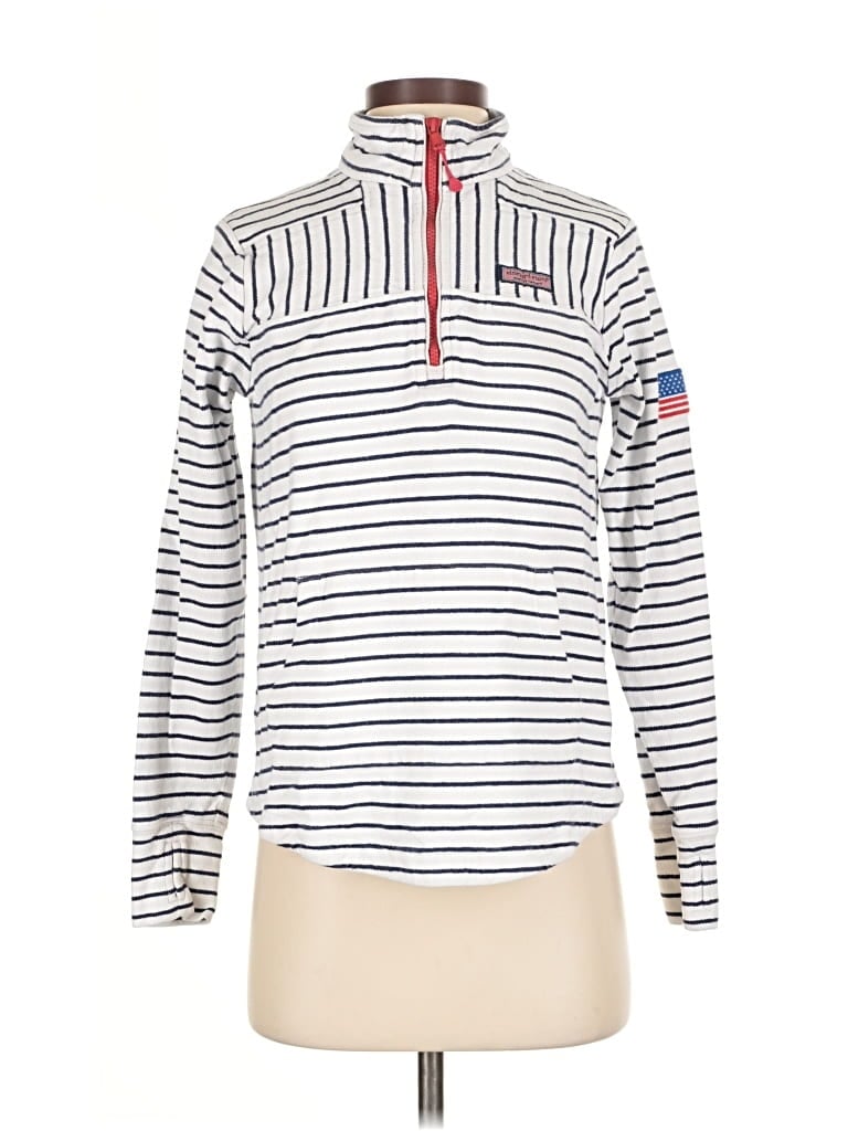 Pre-owned Vineyard Vines Pullover Sweater In White