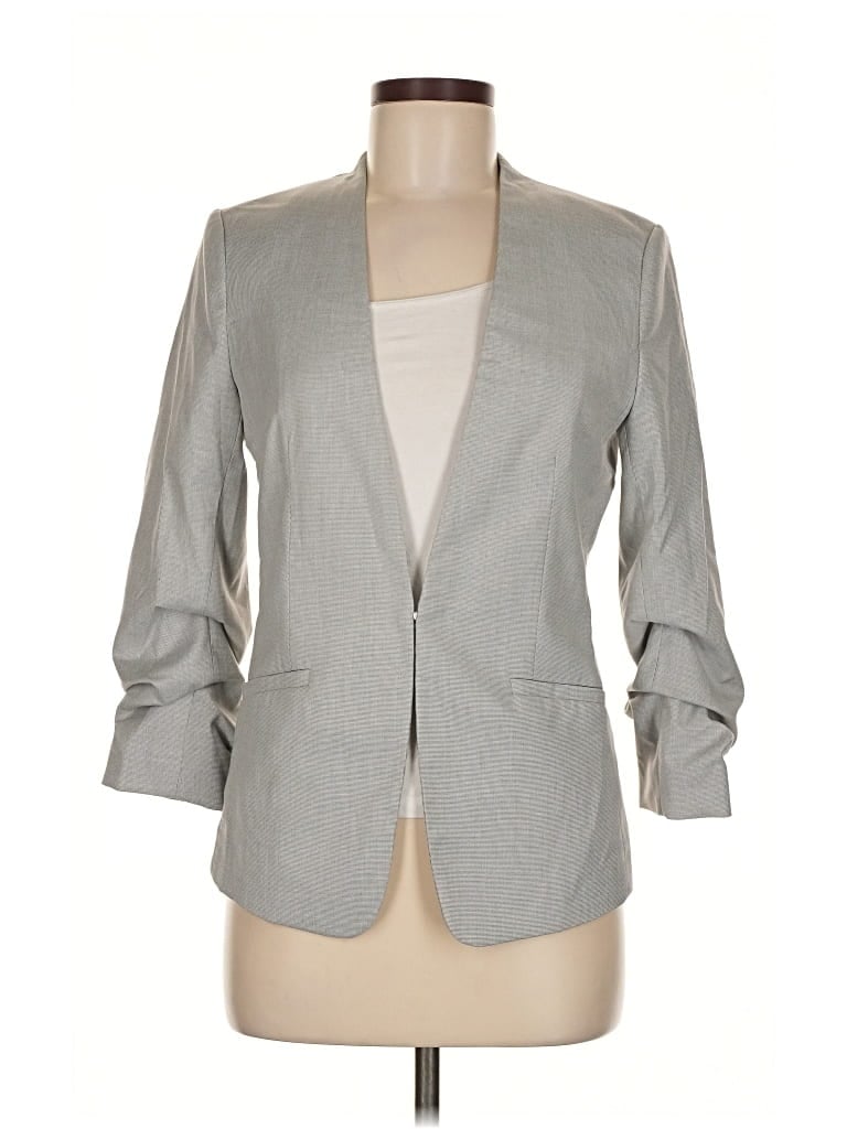 Pre-owned H&m Blazer Jacket In Gray