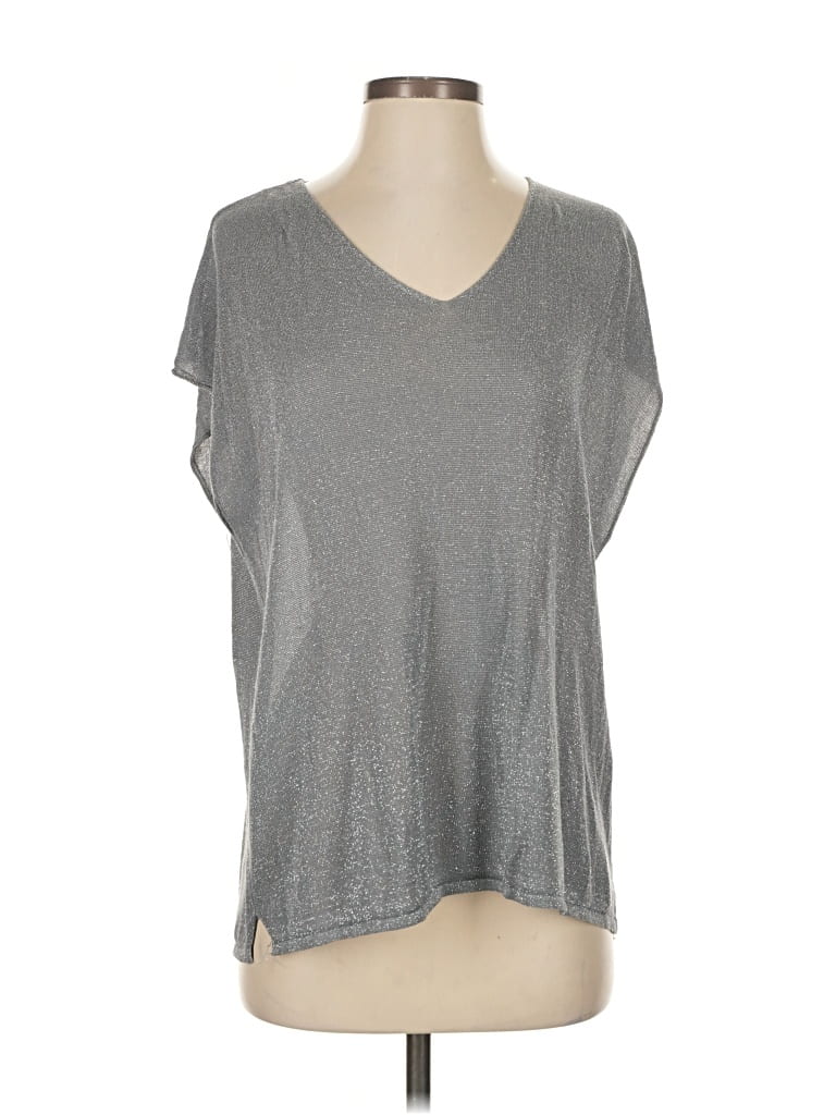 Gigi Moda Cardigan Sweater In Silver