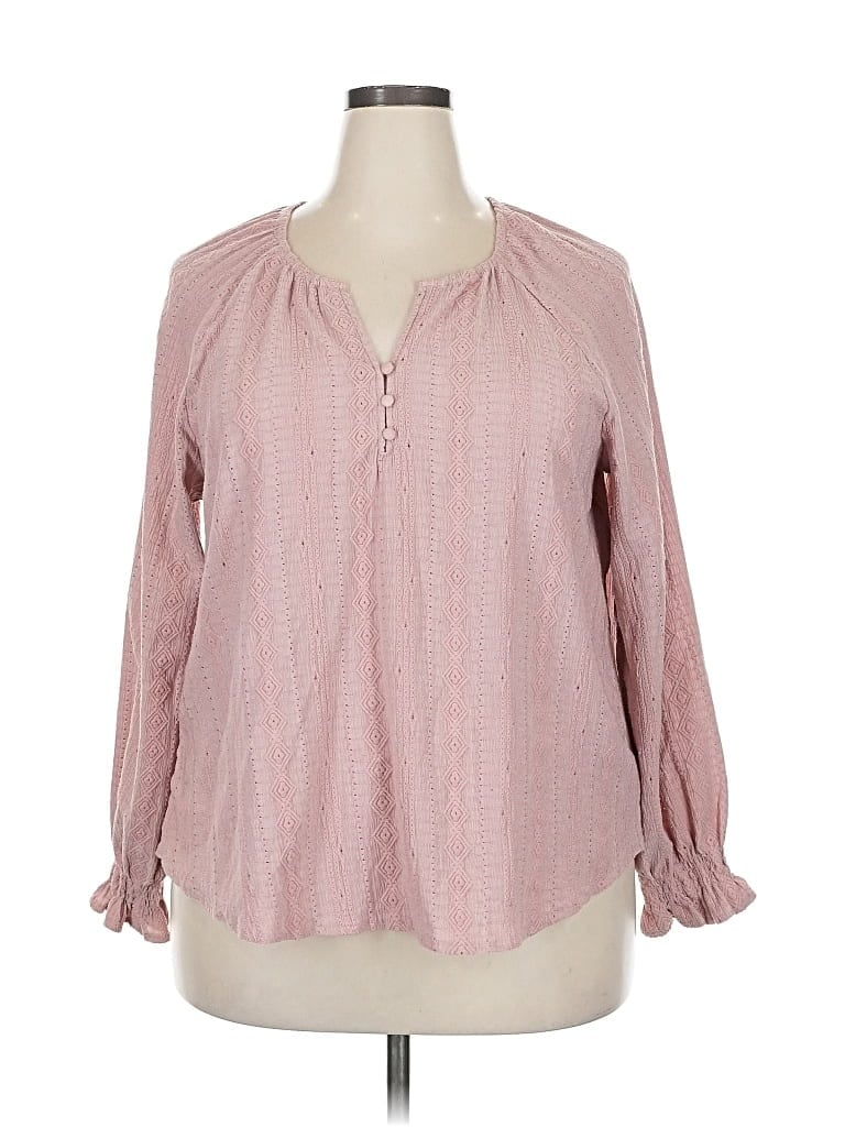 Pre-owned Frye Long Sleeve Blouse In Pink