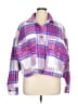 SO 100% Polyester Plaid Purple Jacket Size XL - photo 1