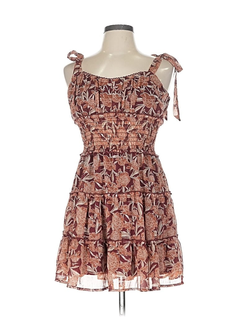 Pre-owned Trixxi Sleeveless Top Brown Strapless Neckline Tops