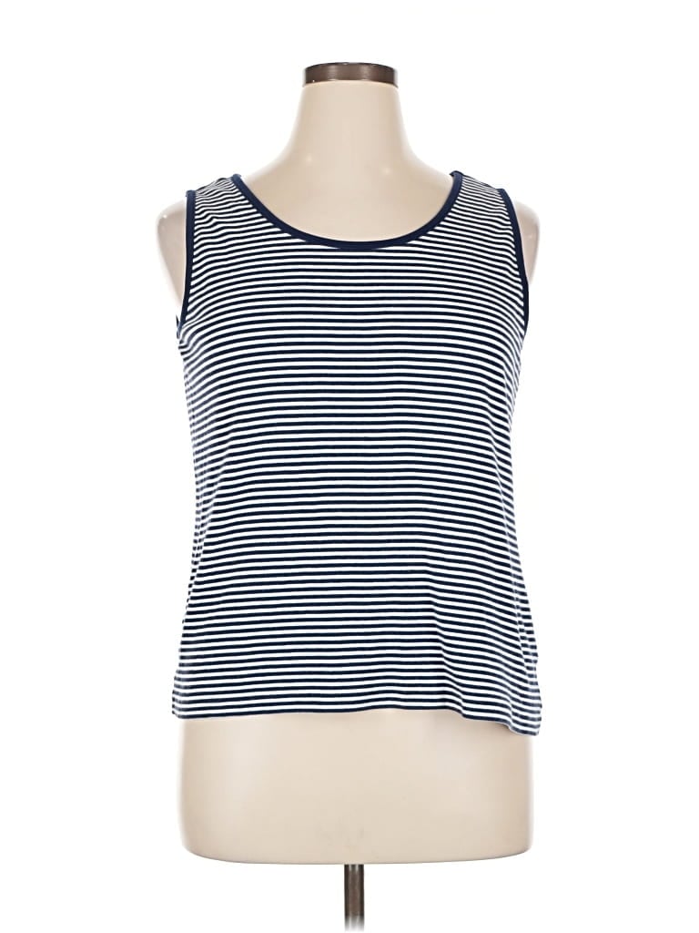 Pre-owned Lands' End Sleeveless T-shirt In Blue