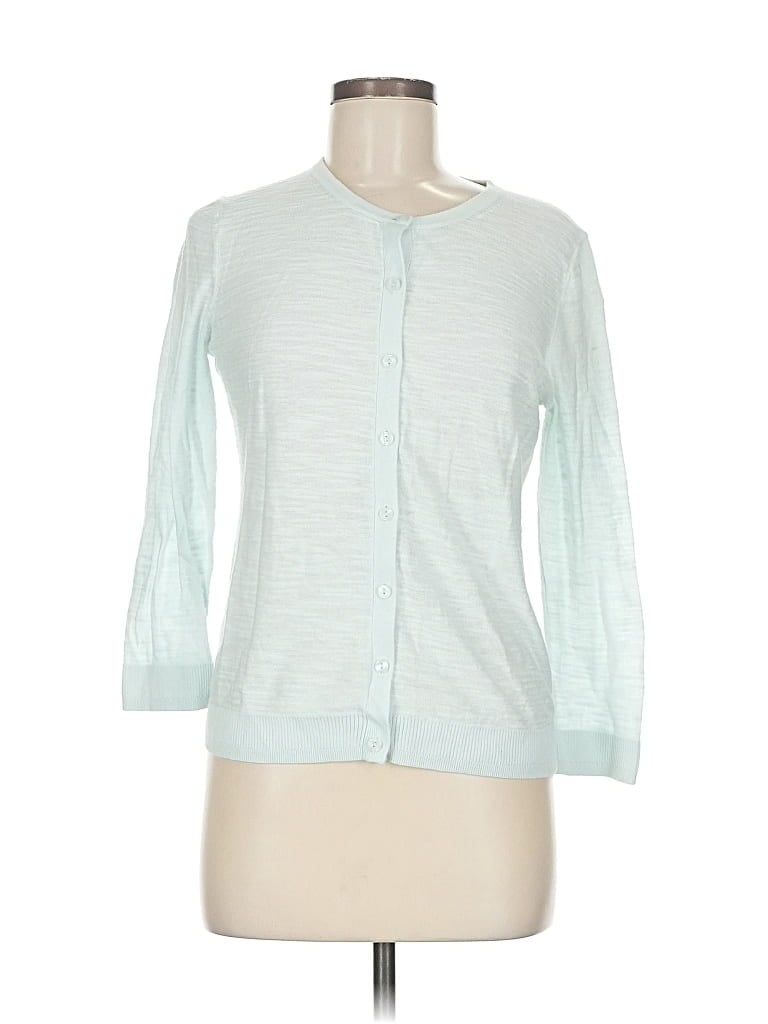 Pre-owned Ann Taylor Loft Cardigan Sweater In Blue