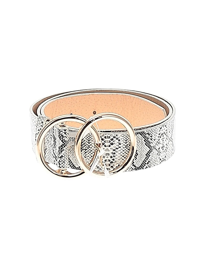 Pre-owned Unbranded Leather Belt In White