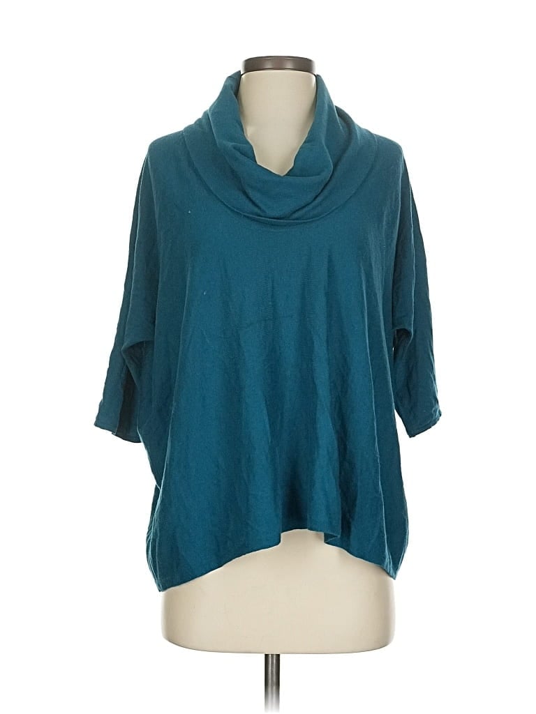 Pre-owned Massimo Dutti Poncho In Blue